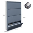 thumbnail image 4 of Marcree Shoe Cabinet with 4 Flip Drawers, Slim Metal Shoe Cabinet Storage for Entryway, Hidden Narrow Shoe Rack Organizer Cabinets Wall Mount for Living Room, Bedroom, Hallway, Blue, 4 of 10