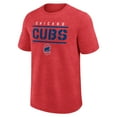 thumbnail image 2 of Men's Fanatics Heather Red Chicago Cubs Top Notch T-Shirt, 2 of 3