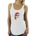 thumbnail image 1 of Awkward Styles Women's Jolly Roger Skull Graphic Racerback Tank Tops Day of Dead Pirate Skull, 1 of 4