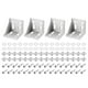 thumbnail image 1 of 4 Juegos Interior Esquina Soporte Fuelle Kits, 57x57x59mm 6060 Ángulo Conector para 6060 Series Aluminio Perfil (Plata/ 32 x Cuadrada Tuercas y Hexagonal Zócalo Pernos y Arandelas), 1 of 7