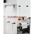 thumbnail image 4 of WZKALY Paper Towel Holder Under Cabinet, Self-Adhesive or Wall Mounted SUS304 Stainless Steel for Kitchen Bathroom, Matte Black, 4 of 8