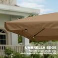 thumbnail image 6 of Mondawe Patio Umbrella with Base included 10ft Large Outdoor Table Umbrella with Crank, 8 Sturdy Ribs, Market Deck Pool Backyard Garden Sunshade Umbrella,Tan, 6 of 9