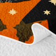 thumbnail image 5 of Feelyou Kawaii Black Cat Twin Quilt Set, Halloween Diamond Pumpkin Twin Coverlet Set, Orange Black, 2 Pieces, 1 Comforter and 1 Pillowcase, 5 of 7