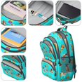 thumbnail image 4 of Boxer and Pizza Blue Pattern Cute School Backpack Bag with Padded Back and Adjustable Shoulder Straps 16.9 X 12.6 X 5.9 Inches, 4 of 5