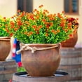 thumbnail image 4 of MAMOWEAR 6Pcs Artificial Flowers, Fake Outdoor Flowers UV Resistant, Lifelike Plastic Flowers for Indoor Outdoors Home Office Garden Wedding Sidewalk Trim Christmas Decorations(Orange), 4 of 7