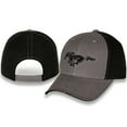 thumbnail image 5 of Ford Mustang Men's Official Licensed Embroidered Mustang Pony Logo Hat Cap - Grey/Black, 5 of 9