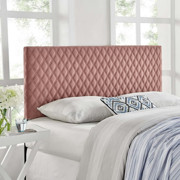 Modway Angela King Performance Velvet Headboard in Dusty Rose
