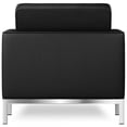 thumbnail image 5 of Aron Living Rolina 31" Real Leather and Stainless Steel Armchair in Black, 5 of 6