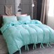 thumbnail image 5 of Juego de cama con funda nórdica y funda de almohada de algodón lavado con lazos sólidos, color verde (n.° 2), 5 of 8
