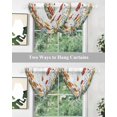 thumbnail image 5 of Waterfall Valances for Windows, Spring Floral Kitchen Sheer Valance Curtains, Watercolor Elegant Botanical Summer Rod Pocket Elegant Swag Valances for Living Room Bedroom, 47.2"x38.5", 2 Panel, 5 of 8