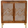 thumbnail image 6 of COZAYH  2-Door Accent Cabinet Modern Mirror Fronts Clean-Lined Silhouette, Natural, 6 of 9