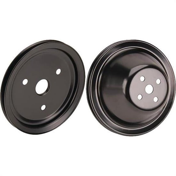 Single Groove Short Water Pump Pulley Set for Small Block Chevy