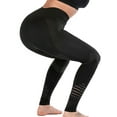 thumbnail image 5 of 2 Pack of Yoga Pants for Women Activewear High Waist Basic Capri Leggings Mesh Panels Sport Pants Black/Gray, 5 of 7