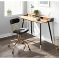 thumbnail image 7 of Indoor Home Office Furniture Demi Contemporary Office Chair In Gold Metal And Black Velvet, 7 of 7