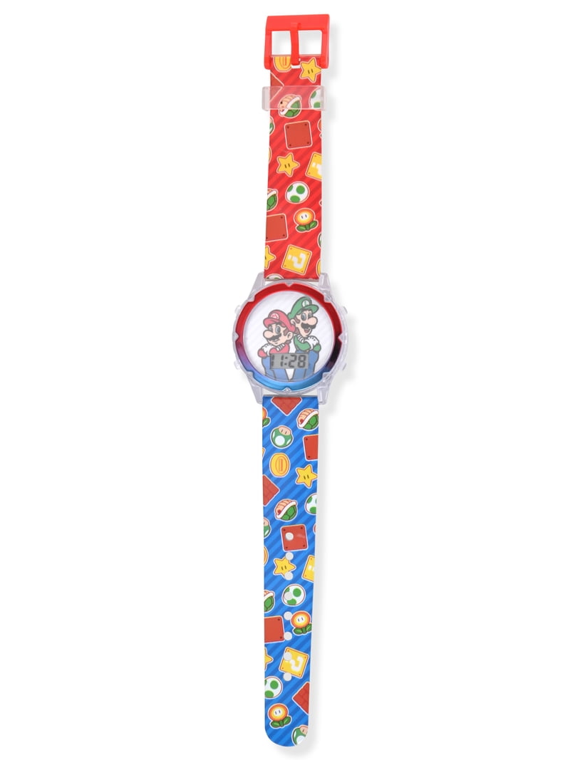Nintendo Super Mario Brothers Unisex Child Red and Blue 2pc LCD