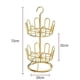 thumbnail image 2 of Zapatero giratorio Strade Fareast Limited Estante organizador de zapatos redondo moderno Oro 2 niveles, 2 of 8