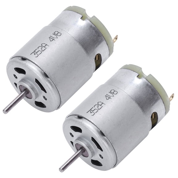 2X RS380 DC 1.5-18V 30000RPM Micro Motor 38x28mm for RC Model Toys DIY, Silver,2 x DC Motor,Silver