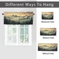 thumbnail image 6 of Rustic Nature Forest Window Curtain Valance Retro Misty Fir Tree Fog Woodland Rod Pocket Window Valance for Living Room Bathroom Bedroom Kitchen 54 by 18 in, 1 Panel, 6 of 6