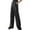 Black-06, variant on REALiKUN Womens Cotton Linen Pants Casual Solid Button Up Slacks Summer High Waisted Palazzo Wide Leg Straight Trousers