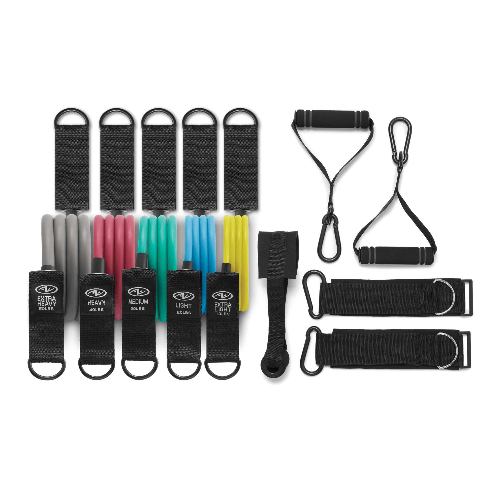 Athletic Works Resistance Tube Kit, 10-Piece Set
