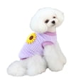 thumbnail image 1 of Chaleco polar suave y cálido para gatos y perros, suéter para perros y gatos, adecuado para gatos y cachorros, decorado con clips de flores de telaM, 1 of 5