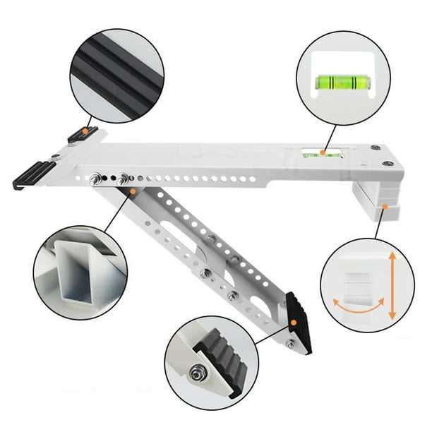Soporte de CA uversal, soporte de montaje, accesorios, plegable inoxidable para soporte de ventana exterior de 5000 a 12000 BTU Uca Baoblaze Soporte de apoyo