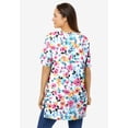 thumbnail image 2 of Woman Within Plus Size Perfect Printed Short-Sleeve Boatneck Tunic, 2 of 6