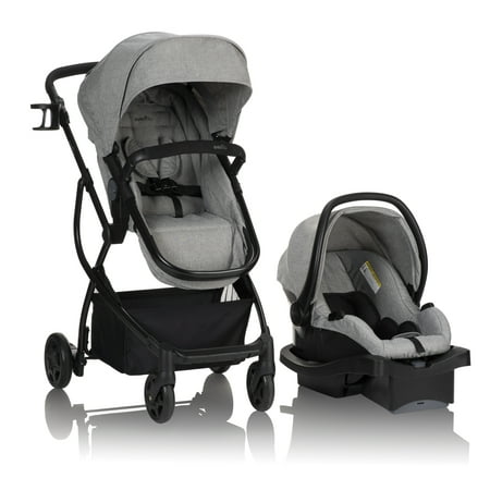 Evenflo Urbini Omni Plus Modular Travel System With LiteMax Rear-Facing Infant Car Seat, Heather