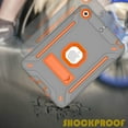 thumbnail image 5 of Dteck iPad Mini 4/5 Case with PET Screen Protector, iPad Mini 4 Case, iPad Mini 5 Case, Three Layer Heavy Duty Shockproof Protective Case with Kickstand For iPad mini 4 5, Gray/Orange, 5 of 5