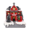 thumbnail image 2 of Mini Muñeca de Navidad Iluminación Carpetas Decoraciones Resina Visualización Animatada Historia Snow Village Set Decoración Decoración con vestido verde niño Macarena Casa de miniatures, 2 of 8