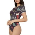 thumbnail image 2 of Easygdp Merry Christmas Women'S Waist-Cinching Short-Sleeved Onesie, Olastic Onesiet,Snaps At Bottom,Easy To Put On And Take Off - Large, 2 of 9