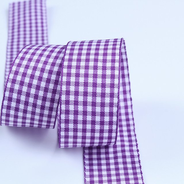 6mm Wide Lattice Plaid Ribbons Bow Ribbon Gift Wrapping Polyester Ribbon Handmade DIY Accessories,50 Yards Color 14