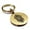 Gold, variant on Stainless Steel Alphabet Letter R initial Round Medallion Keychain Circle Ring