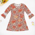 thumbnail image 4 of Vestido Para Niñas, Ropa Para Niñas Pequeñas, Vestido De Manga Larga De Leopardo Para Primavera Y Otoño, Vestido De Pastel, Vestido De Princesa Naranja Odeerbi LM103-7339, 4 of 4