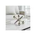 thumbnail image 3 of Decorative Metal Jack Sculpture for Home Décor - Modern Figurine for Bathroom, Office, and Living Room Décor - Abstract Accent for Entryway, Shelf Display, and Coffee Table - 5", Silver & Metallic, 3 of 13