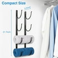 thumbnail image 2 of Bathroom Rolled Towel Rack: 4-Tier Wall Mounted Towel Storage Holder, Hanging Organizer for Towels, Blankets, Large Bath Sheets, Space Saving in RV, Closet, Toilet, Cabinet, Black Metal, 2 of 6