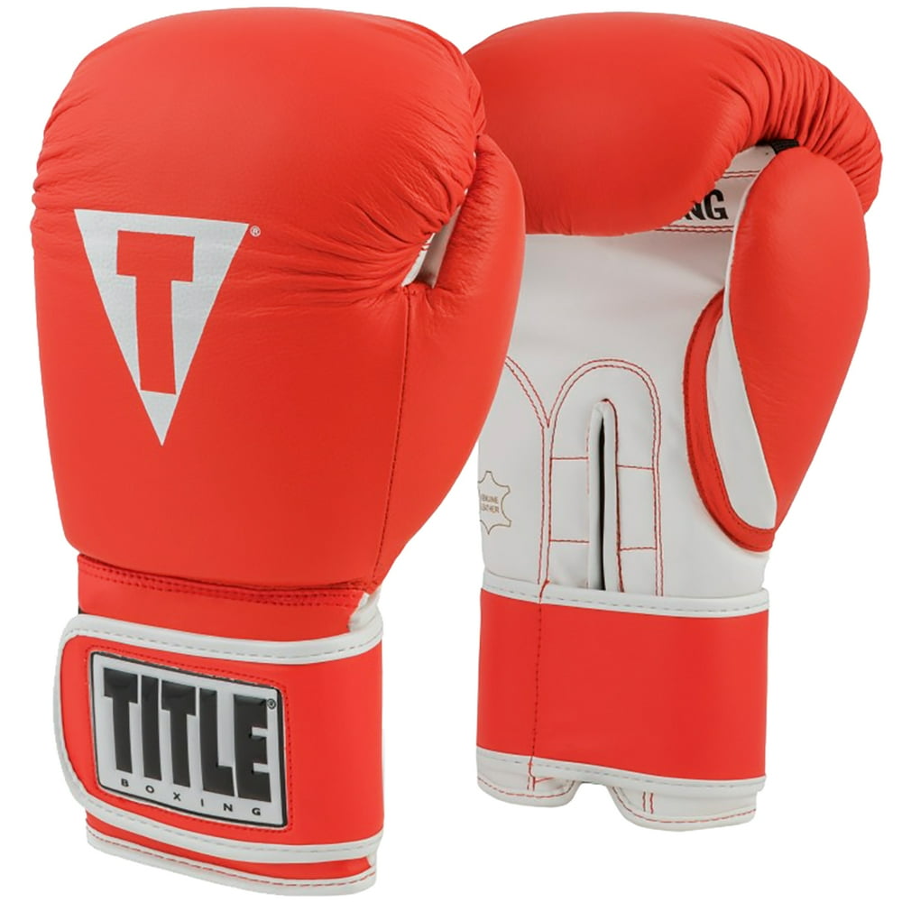 Title Boxing Pro Style 3.0 Hook and Loop Training Gloves 16 oz. Red