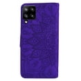 thumbnail image 3 of Mantto Cases for Samsung Galaxy A12 5G Magnetic Wallet Case for Women Card Holder Flip Cover Embossed Mandala Flower Kickstand PU Leather Magnetic Folio with Strap, Purple, 3 of 8