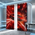 thumbnail image 2 of Erosebridal Race Car Blackout Curtains, Speed Light Window Curtains Pack of 2 (38x45 Each), Red Orange, 2 of 5