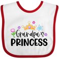 thumbnail image 3 of Inktastic Grandpa's Princess Crown and Flowers Girls Baby Bib, 3 of 4
