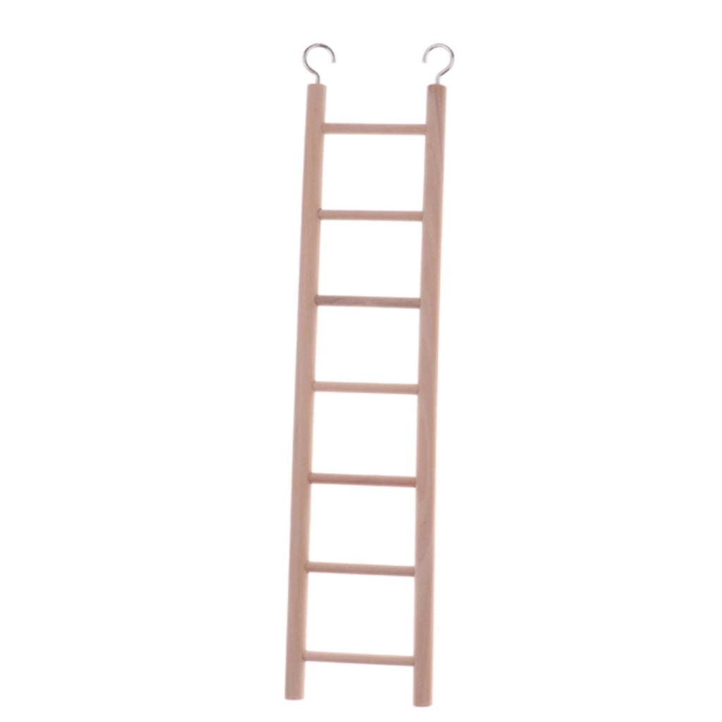 Natural Living Wooden Ladder with 8 Rungs for Small to Large Birds 36 cm 