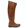 thumbnail image 2 of Breckelles Rider-82 New Women Crinkle Leatherette Round Toe Riding Thigh High Boot, 2 of 6