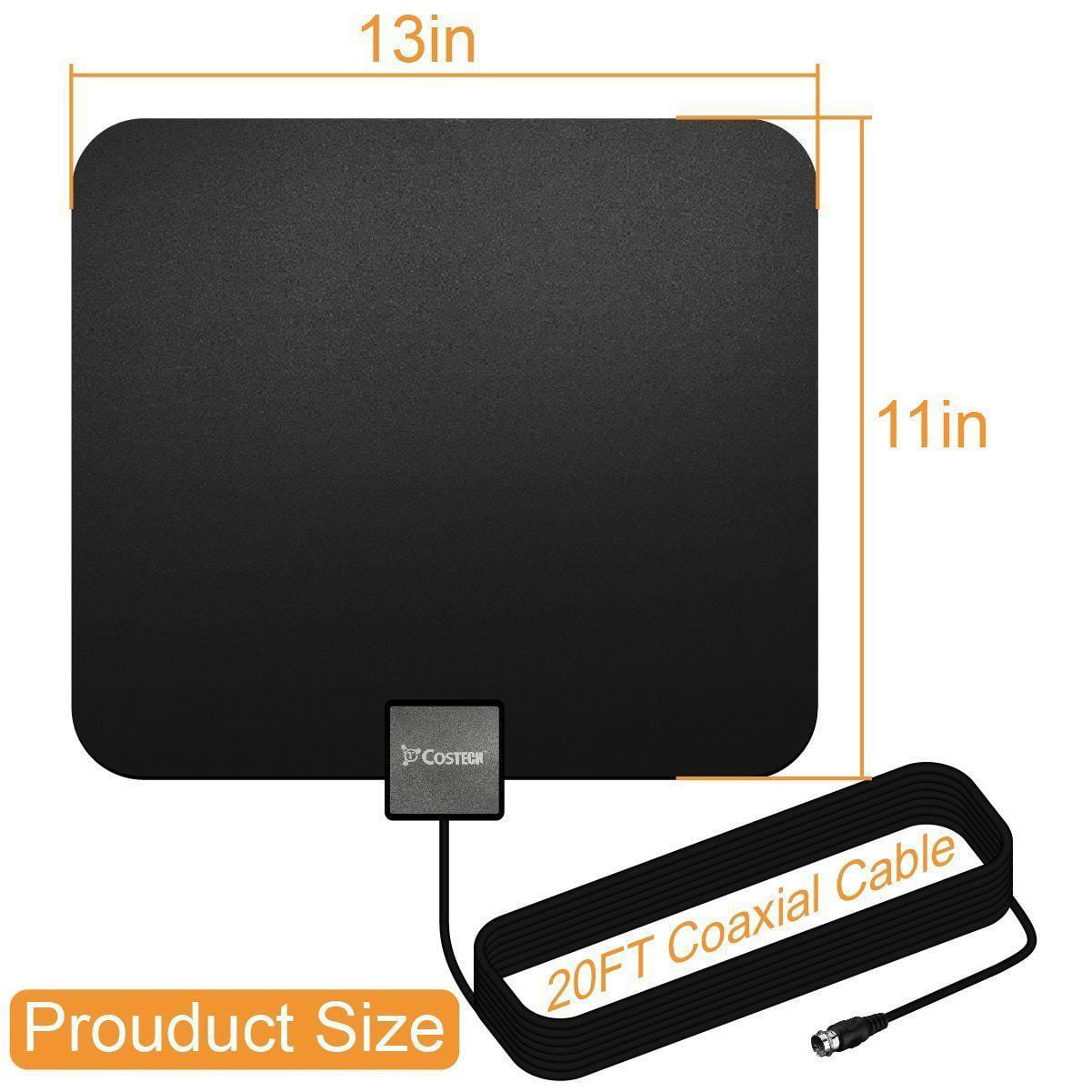 Tv Antenna Anko Indoor Amplified Hdtv Antenna With Detachable Signal Booster Ebay