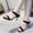 Black, variant on Walmart+ Week Aqestyerly Womens Sandals Dressy, Women's Summer Elegant Fashion Single Button High Heel Sandals