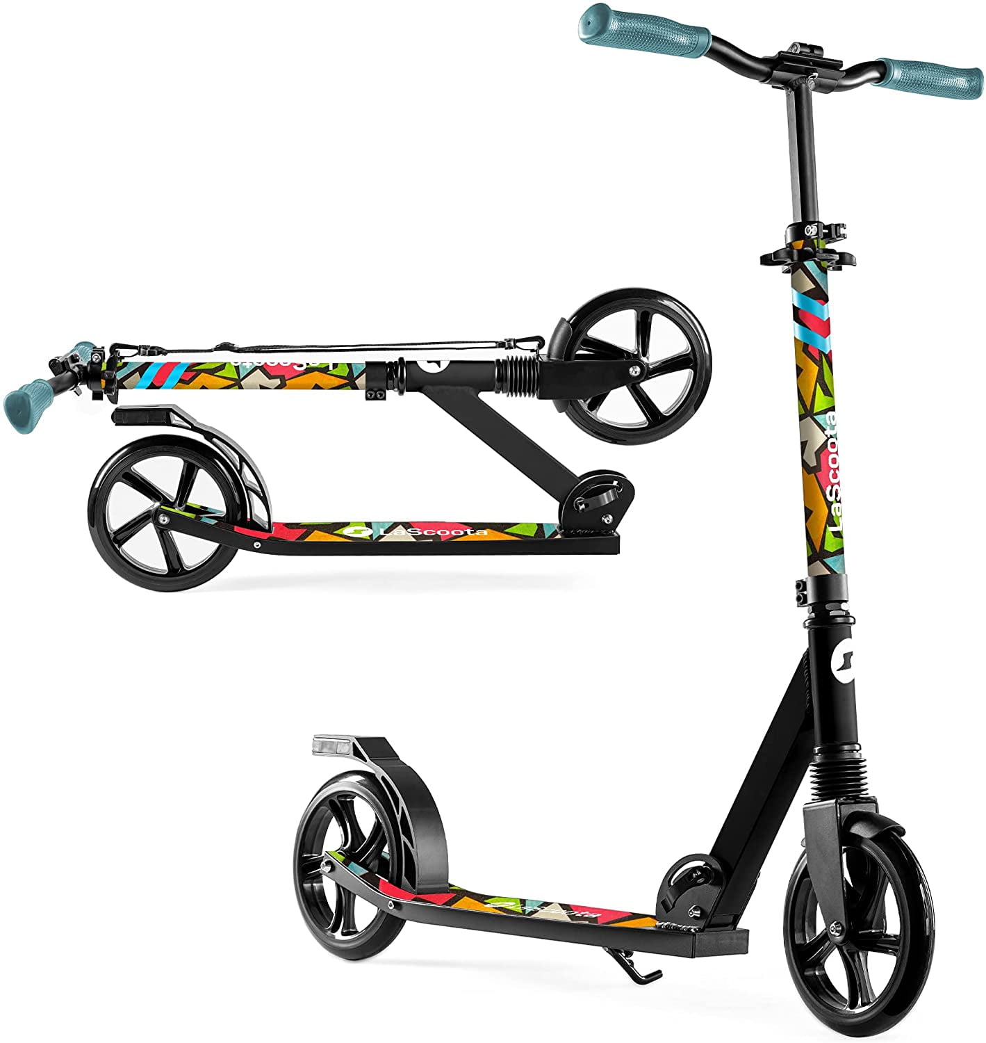 LaScoota Professional Adult Kick Scooter with Big Sturdy Wheels for