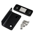 thumbnail image 2 of Tope de puerta Magnético sin perforaciones El gabinete atrapa herrajes delgados en forma de L Negro Sywqhk Libre de BPA, 2 of 3