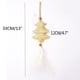 thumbnail image 3 of Adornos navideños colgantes de plumas en forma de estrella de cinco puntas | Decoración para el árbol de Navidad y fiestas | Elemento decorativo para interiores en ambientes festivos, 3 of 7