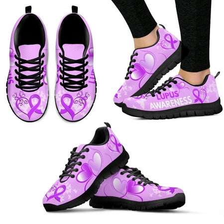 

Purple Ribbon Design Women s Sneakers Pancreatic Cancer Shoes Lupus/epilepsy Awareness Footwear Zapatos Planos