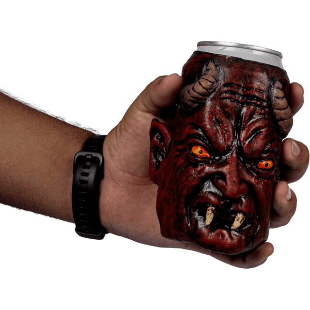 Porta Latas Demonio Temática Halloween Decorativo Para Bebidas Fiesta