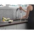 thumbnail image 3 of Delta Pivotal Single Handle Pull Down Kitchen Faucet with Touch2O Technology, Black Stainless, 3 of 7